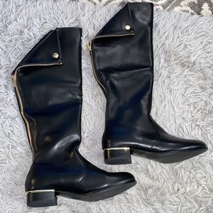 Italina by Summer Rio Black and Gold High Boots